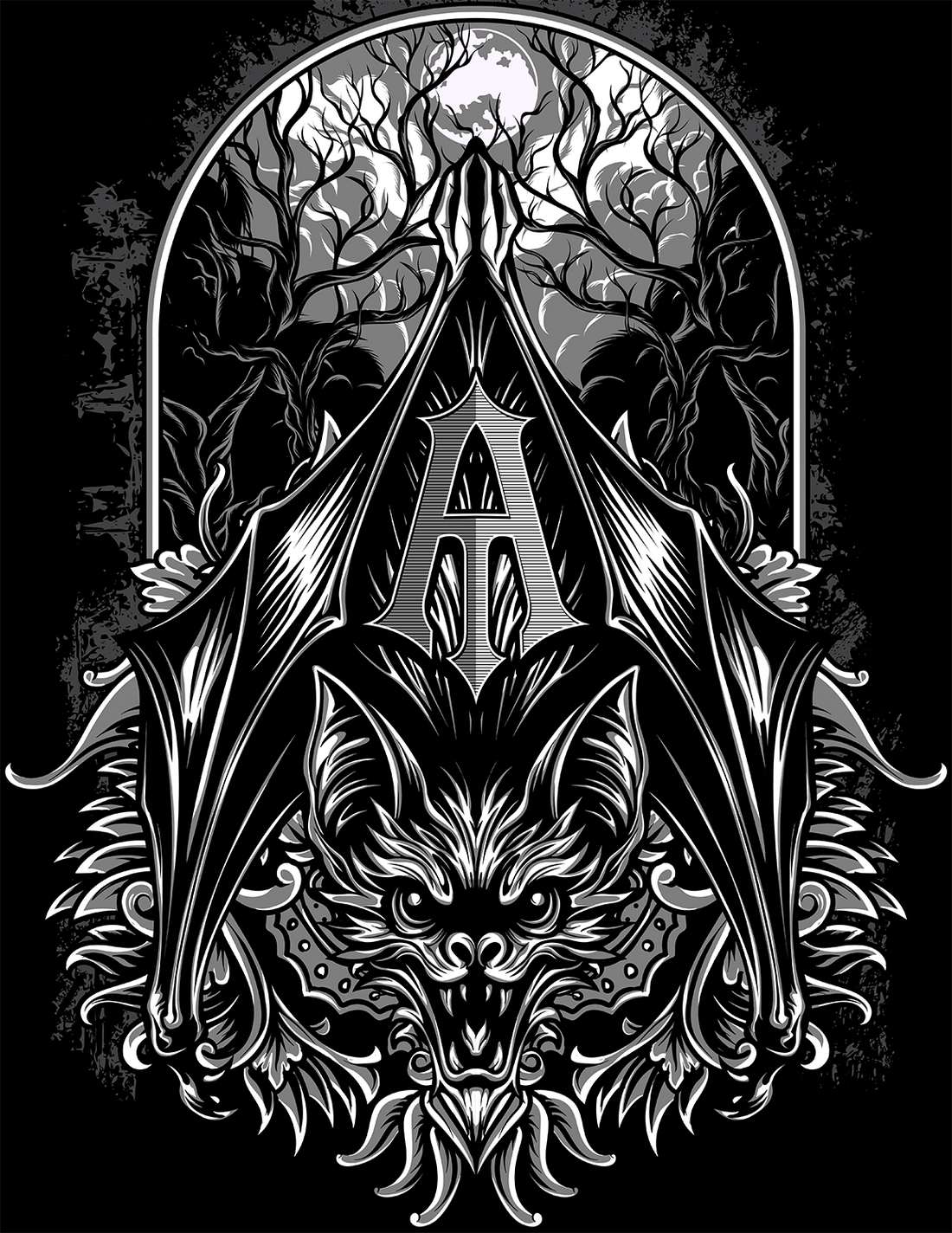 Embrace the Eclipse — Discover the Nocturnal Omen Bat Tee